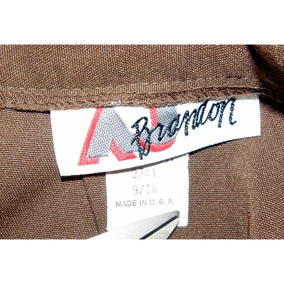 Vintage Brown Sz Small Church Office Knee Length Pleated Front Skirt Pockets - Picture 2 of 3